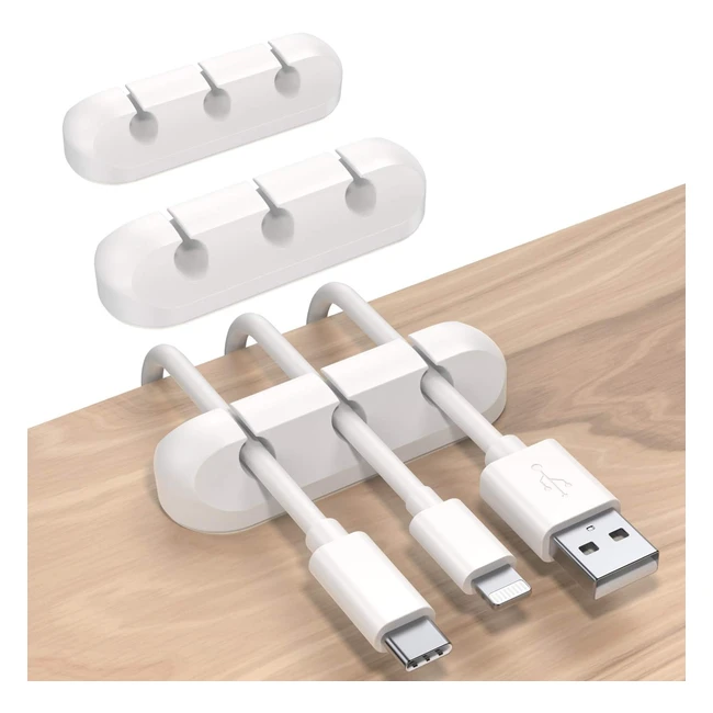 Soulwit Kabelhalter Kabelclips - 3 Stck selbstklebend flexibel - Kabelmanage