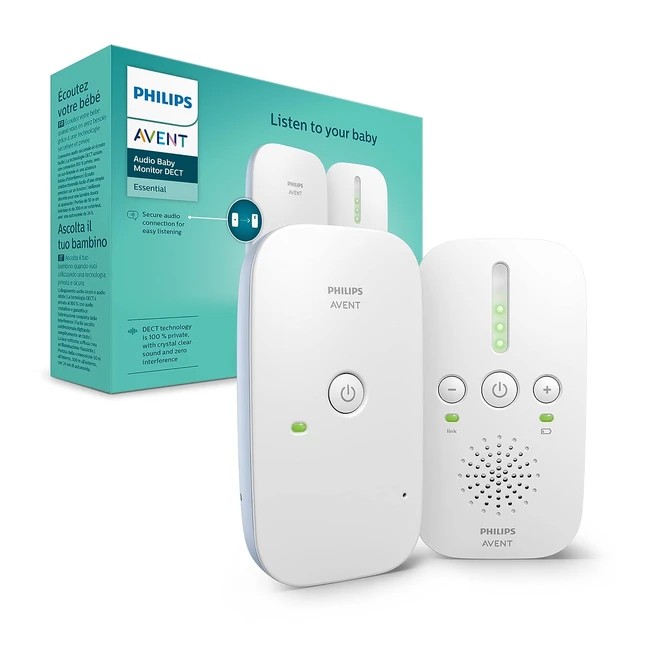 Philips Avent Audio Babyphone DECT-Technologie, kristallklarer Klang, Ecomode, Modell SCD50326