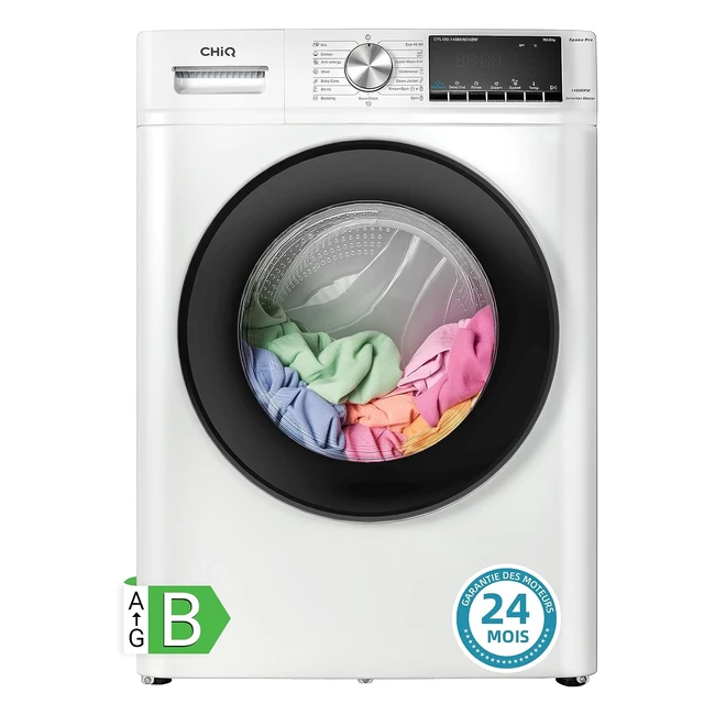 Chiq Lave-linge CFL10014586IM3XBW 10 kg 1400 tr/min 64L - Blanc