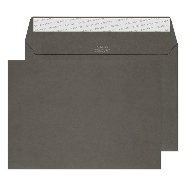 Enveloppes bande adhésive gris graphite C5 162 x 229 mm 120 gm - Blake Creative (Réf. 45324)
