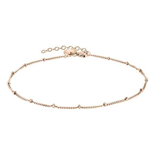 Liebeskind Anklet mit Logoanhnger filigranes Design Rosegold Edelstahl