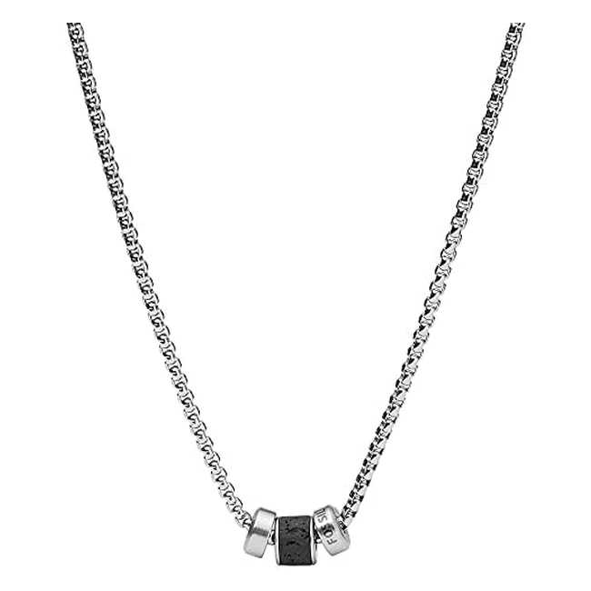 Fossil Damen Halskette JF03689040 Edelstahl Silber, keine Edelsteine, Länge 18+2