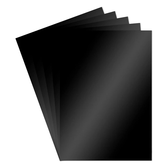 Black Shiny Gloss Card 250gsm - Pack of 50 - Blake Paper A4 210 x 297mm