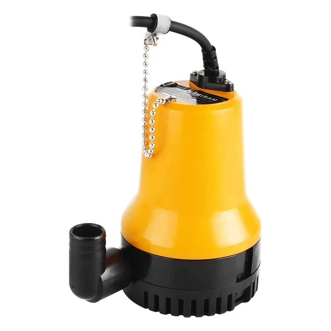 Bomba sumergible de agua Everfarel DC 12V 60W - Ref. 3600LH - Ideal para estanques y barcos