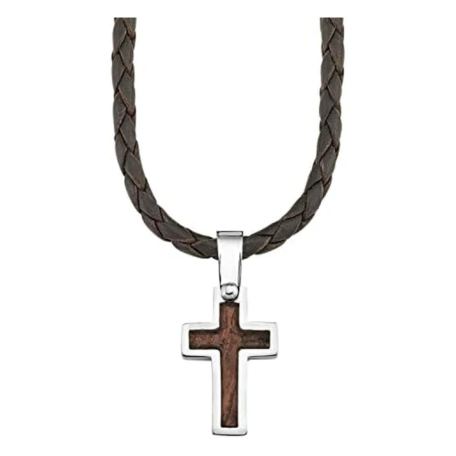 Collier Soliver avec Pendentif Croix en Acier Inoxydable - Bracelet Enfant - Livré dans une Boîte Cadeau
