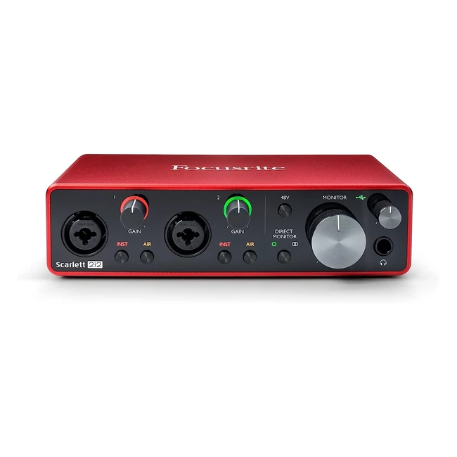 Focusrite Scarlett 2i2 3rd Gen USB Audio Interface - Highfidelity Studio Quality Recording