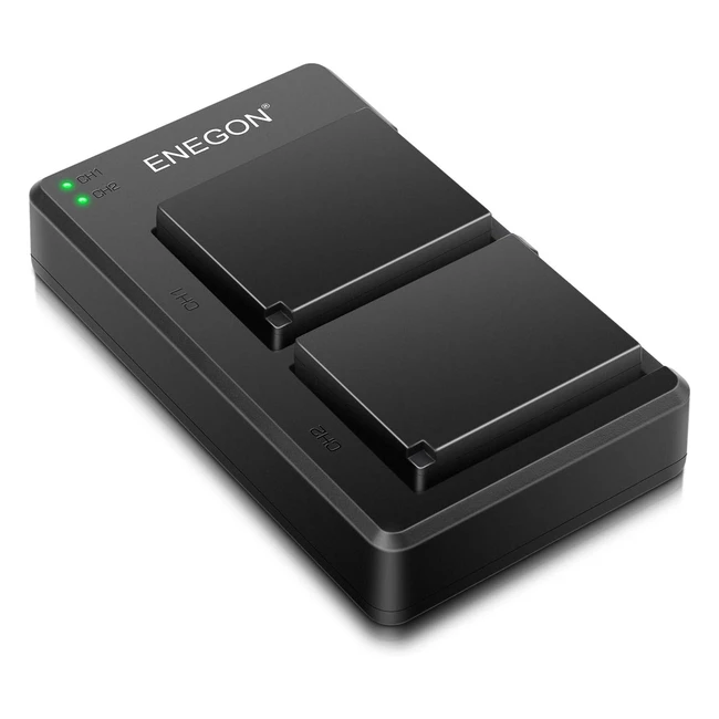 Batterie sostitutive Enegon NPW126 per Fujifilm - Alta capacità e caricabatterie USB doppio