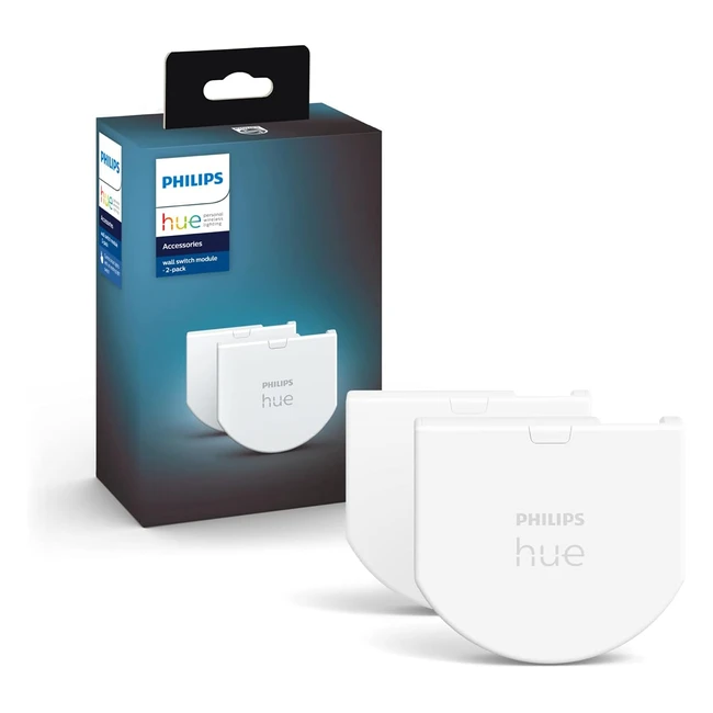 Philips Hue Module Interrupteur Mural Pack de 2 Blanc - Fonctionne avec Alexa, Google Assistant et Apple HomeKit