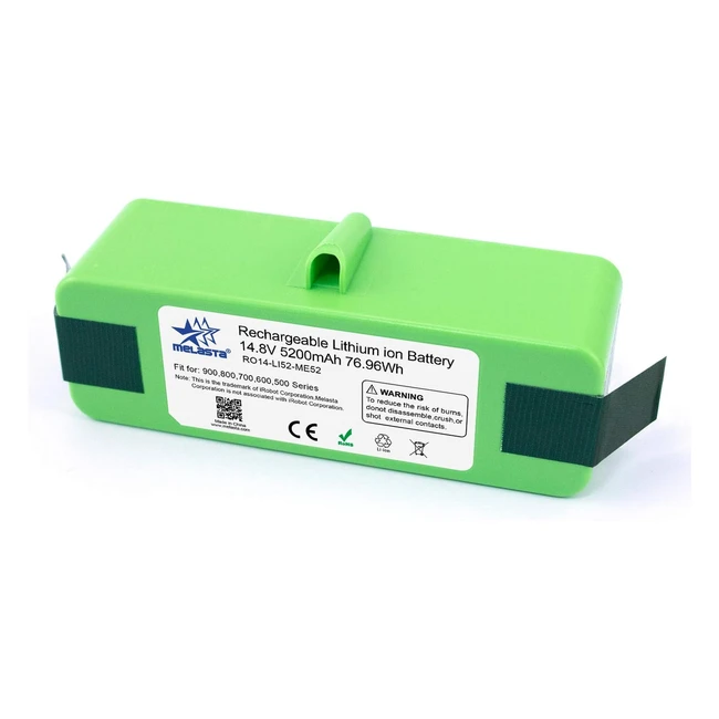 Melasta 148V 5200mAh Batteria di Ricambio per Roomba 600 700 800 900 Series