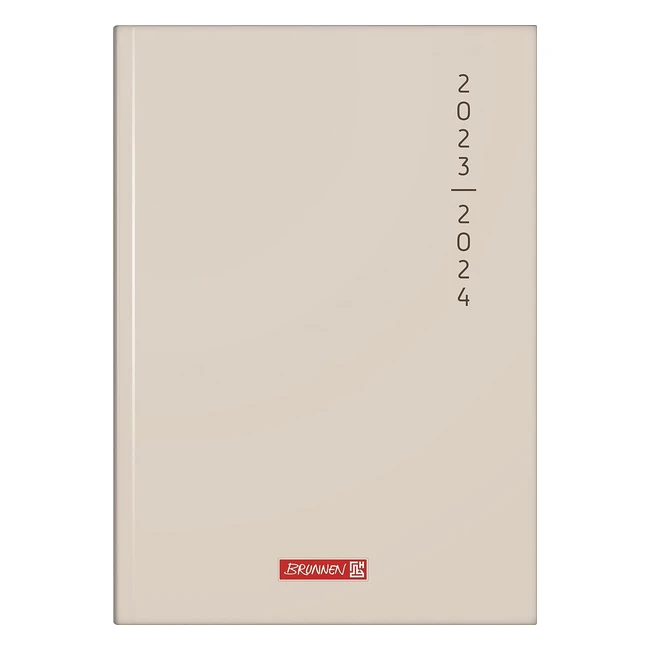 Brunnen Schulplaner Creme 2023-2024 A5 1 Tag pro Seite