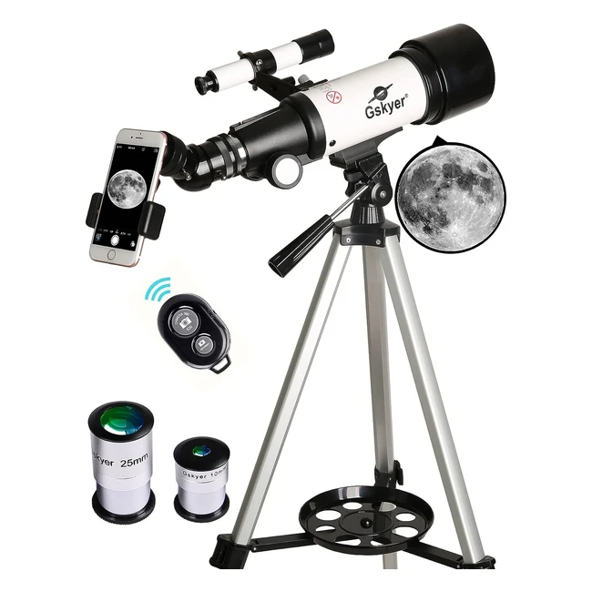 Telescopio Gskyer 70mm 400 AZ Rifrazione Astronomica per Bambini e Principianti