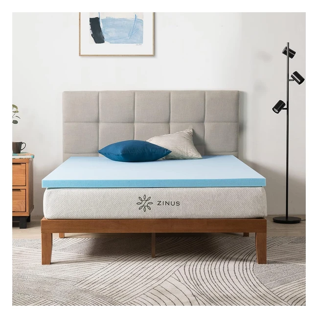 Sobrecolchón Zinus de espuma viscoelástica con gel refrescante - 90 x 190 cm