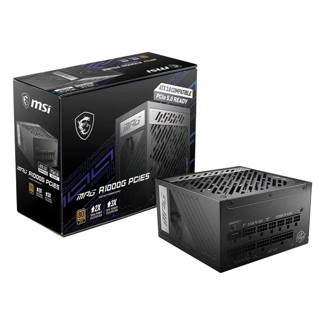 Fuente de Alimentación MSI MPG A1000G PCIe5 1000W Certificado 80 Plus Gold Modular