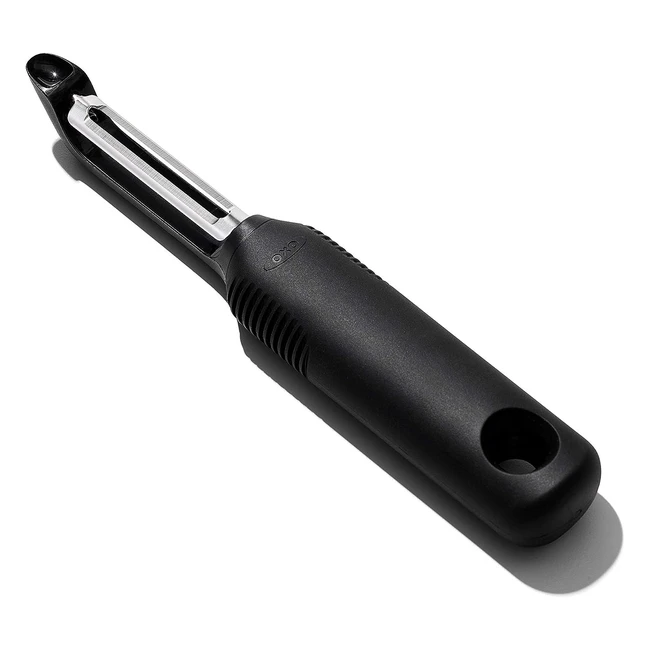 Eplucheur légumes OXO Good Grips en inox noir - Référence: 123456 - Lames pivotantes