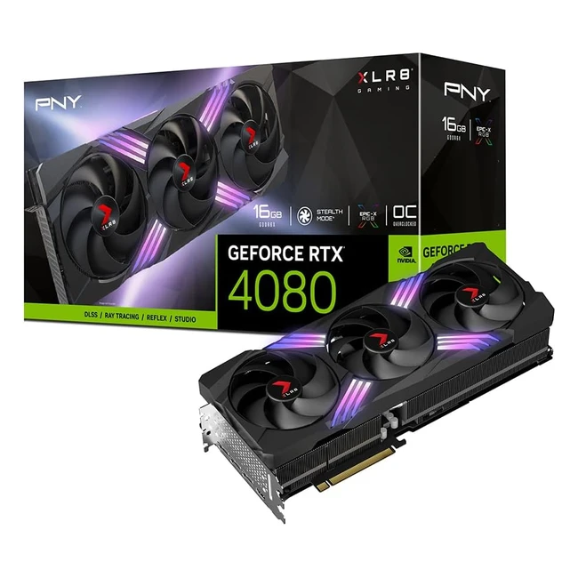 PNY GeForce RTX 4080 16GB XLR8 Gaming Verto EpicX RGB Overclocked Triple Fan Schwarz