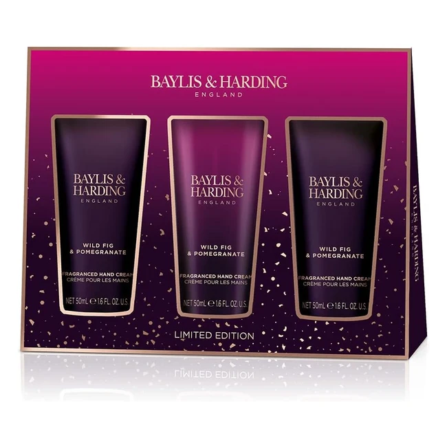 Baylis Harding Wild Fig Pomegranate Hand Cream Gift Set - Vegan Friendly