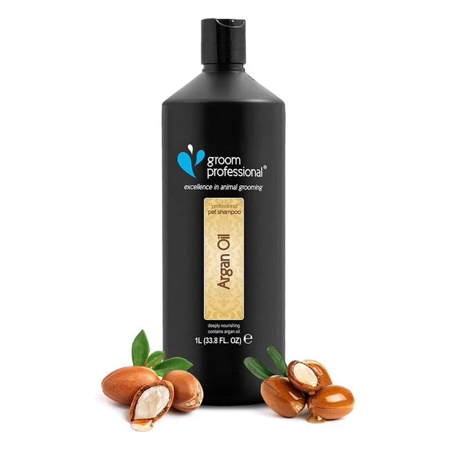 Groom Professional Argan Oil Shampoo 1L - Locks in Moisture, Restores Lustre, Repairs Split Ends