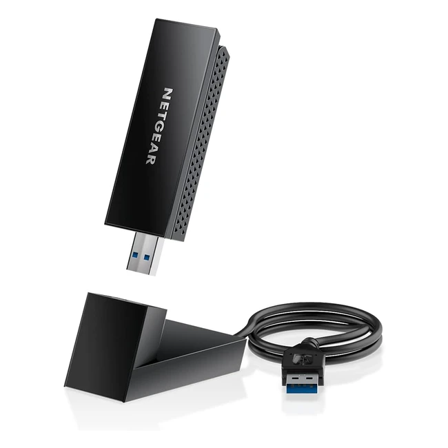 Adaptateur USB WiFi 6E Netgear Nighthawk CL A8000 - Jusqu'à 3 Gbit/s - Compatible PC - Dongle WiFi sans fil