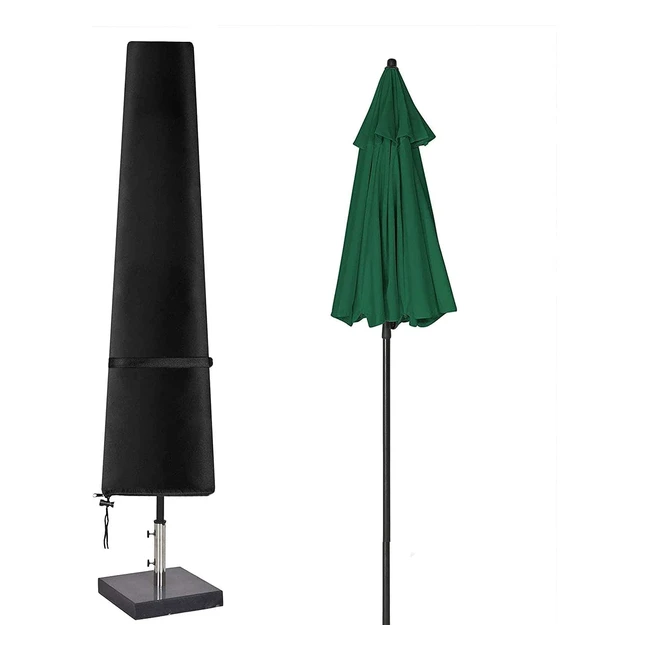 Copertura Ombrellone Giardino Impermeabile 190cm - Nero