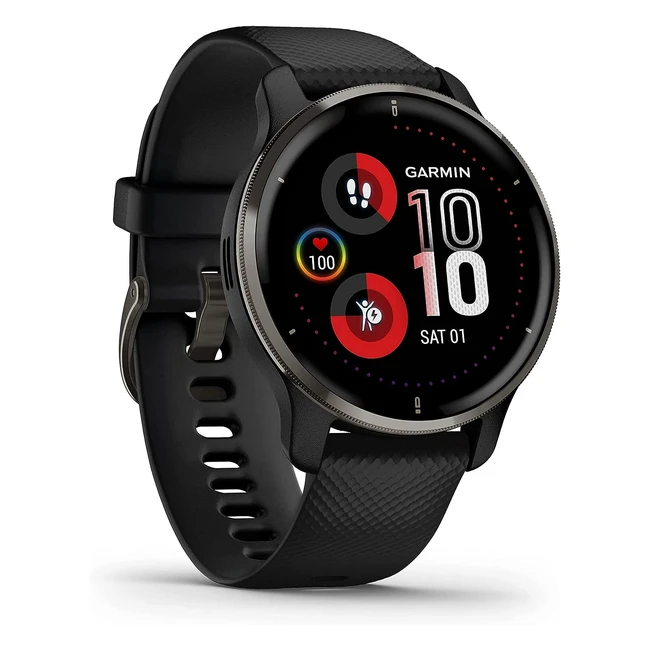Garmin Venu 2 Plus GPS Smartwatch - All-Day Health Monitoring, Voice Functionality - Black/Slate