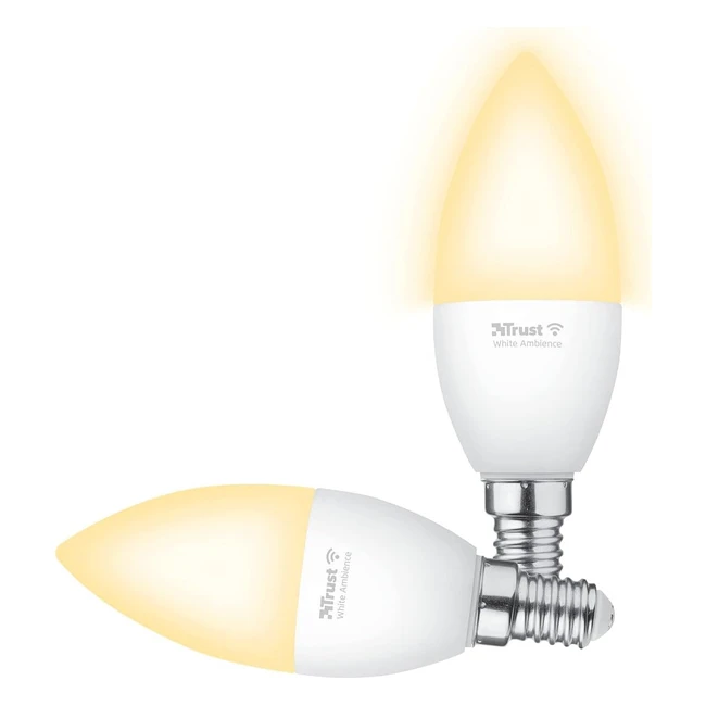 Ampoule Connectée Trust WiFi E14 Compatible Alexa/Google Home - Lot de 2