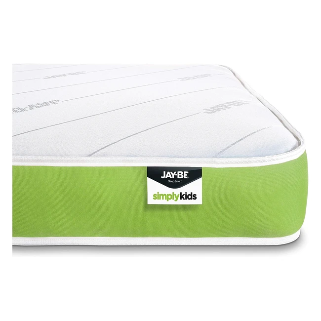 Jaybe Simply Kids Antiallergy Foam Free Sprung Mattress - Steel Spring with Hypoallergenic Airflow Fibre - Single