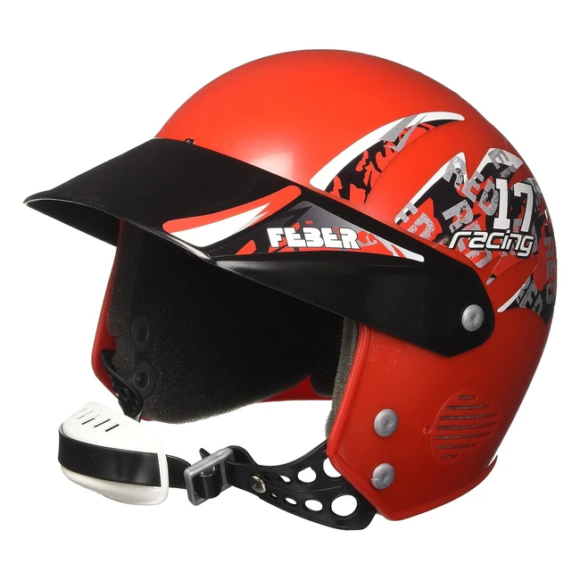 Casque rouge Feber Jeunesse 800003101 - Taille unique EU - Protection optimale