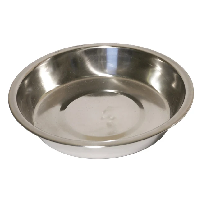 Rosewood Stainless Steel Bowl - Shallow Puppy Pan - 6 Inch - Dishwasher Safe