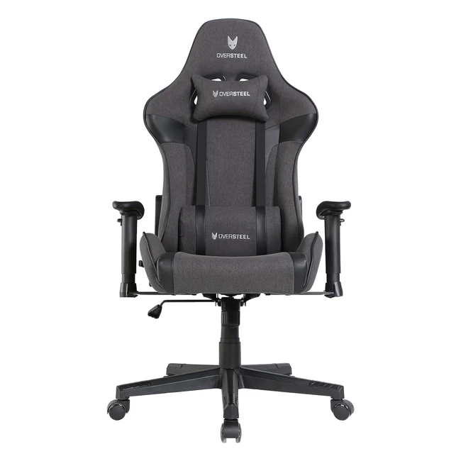 Silla Gaming Profesional Oversteel Ultimet - Tela Transpirable - Reposabrazos 2D - Respaldo Reclinable 180° - Negro