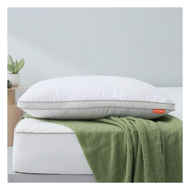 Sweetnight Firm Pillows - Hotel Quality, Hypoallergenic, Ultra-Soft - 48 x 74 cm