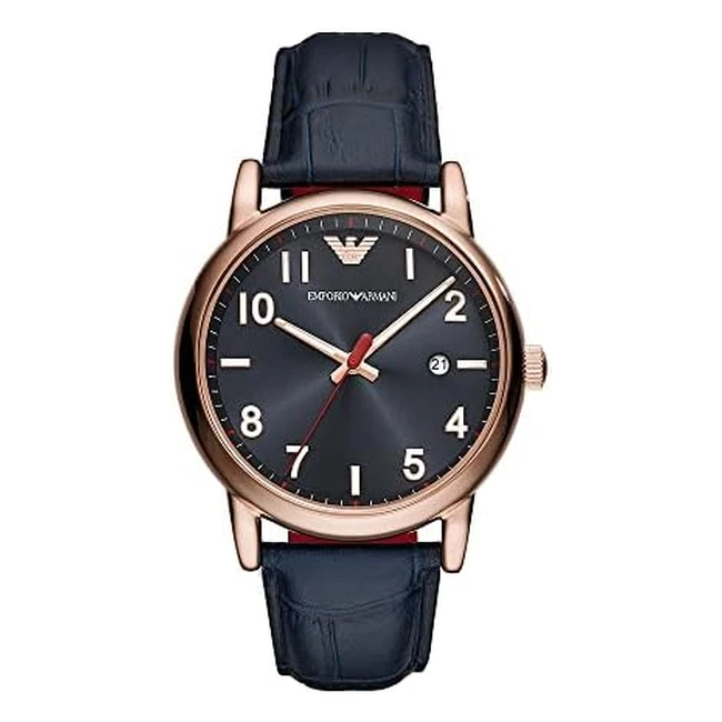 Emporio Armani Men's Watch 3-Hand Date Stainless Steel Rose Gold AR11135