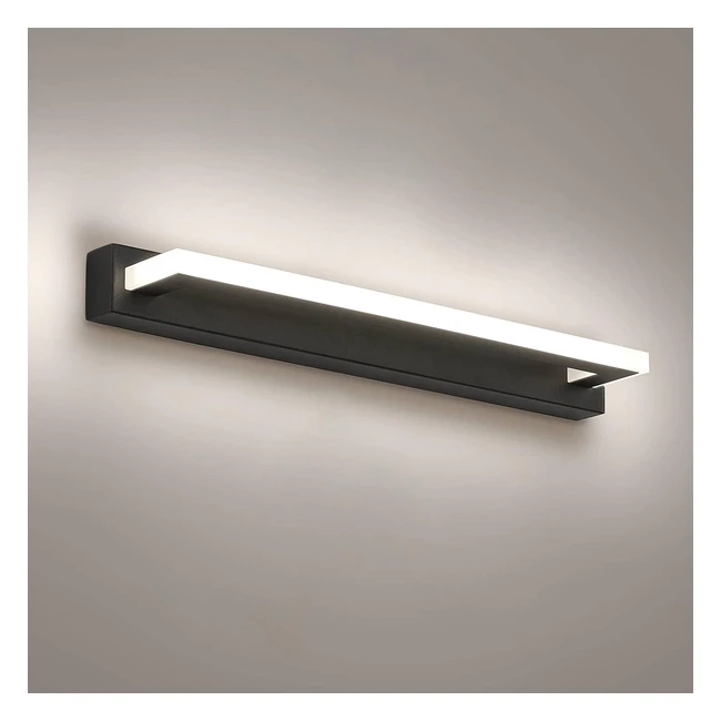 Lámpara LED Espejo Negro 9W 42cm - Moderna y Ahorro de Energía