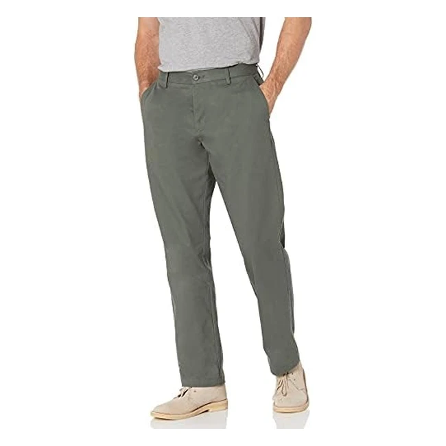 Amazon Essentials Men's Classic-Fit Wrinkle-Resistant Chino Trousers - Olive 36W 30L