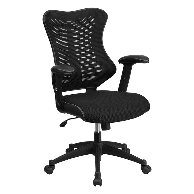 Flash Furniture Ergonomic Office Chair - High Back, Adjustable Seat, Tilt Lock - Black
