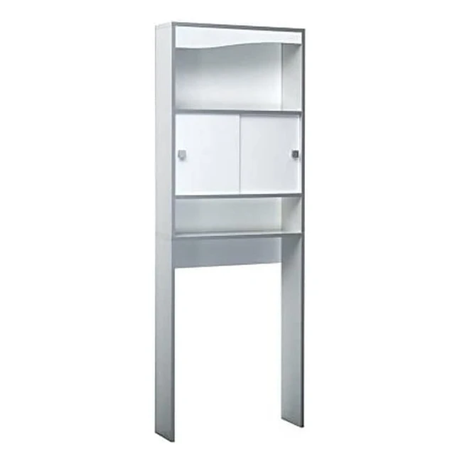 Mobile lavatrice Symbiosis truciolare melamina biancogrigio 177x643x192 cm