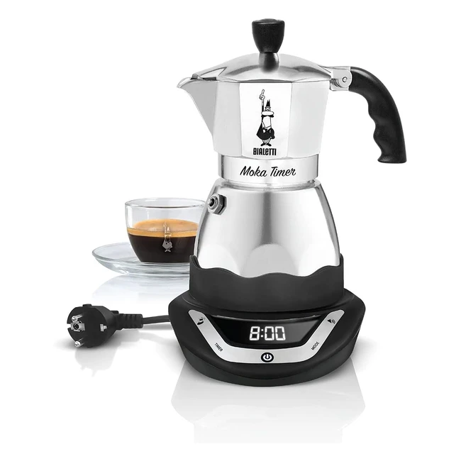 Cafetera Bialetti Moka Temporizador Eléctrico 365W - Negro