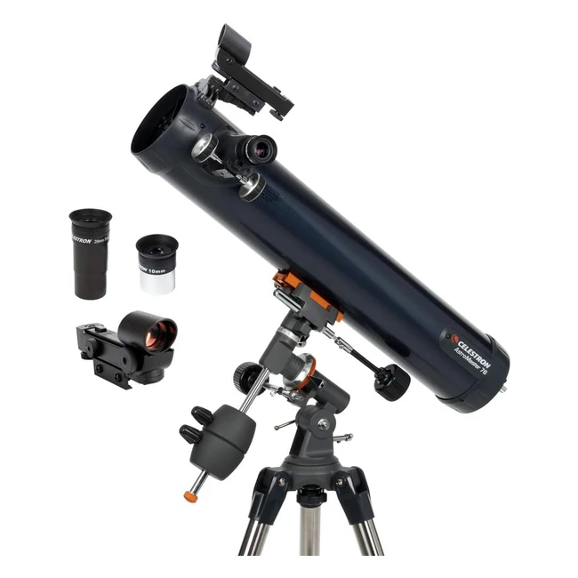 Celestron 31035 Astromaster 76 EQ Spiegelteleskop - Hochwertige Optik schneller