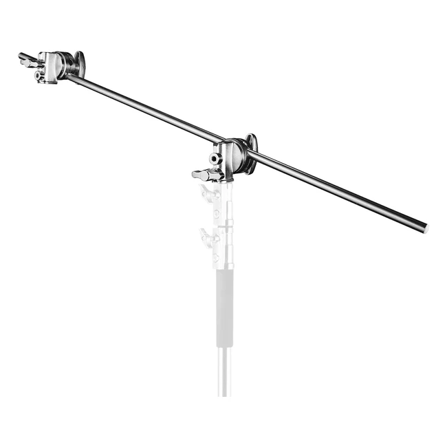 walimex pro Galgen mit 2 Schraubklemmen 100cm - ideal für Auf- und Kopflicht, vielfältige Einsatzmöglichkeiten, stabiler Ausleger bis 10kg belastbar