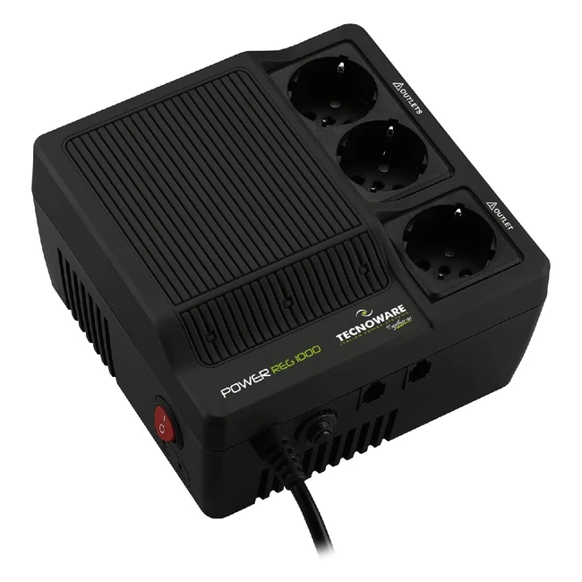 Stabilisateur électronique Tecnoware Power Reg 1000VA - Stabilisation 6 - Prise Schuko
