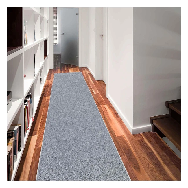 Passatoia grigia 80 cm x 300 cm - Ottomanson Ottohome, fondo in gomma