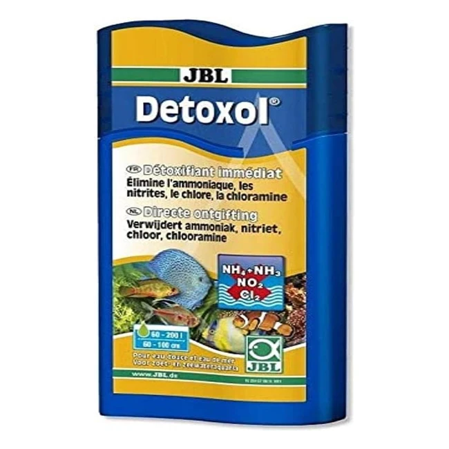 JBL Detoxol Traitement de l'eau pour aquariophilie 250 ml - Élimine les substances toxiques et neutralise les métaux lourds