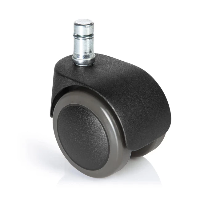 HJH Office 619031 5x Hartbodenrollen Rolo Easy 11mm 50mm Stuhlrollen Bürostuhl für harte Böden