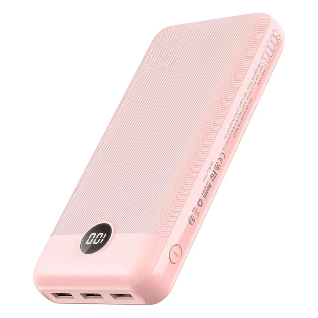 Batería Externa Veger Power Bank 30000mAh | Carga Rápida PD 20W QC 3.0 | iPhone Samsung Huawei | USB-C