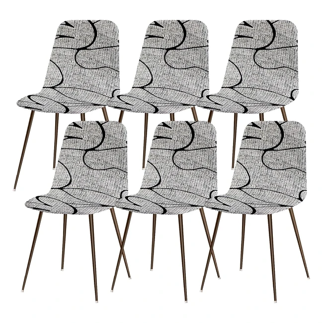 Coprisedia Elasticizzati Lydevo - Schienale 6 Pezzi - Lavabile - Universale - Fiore Grigio