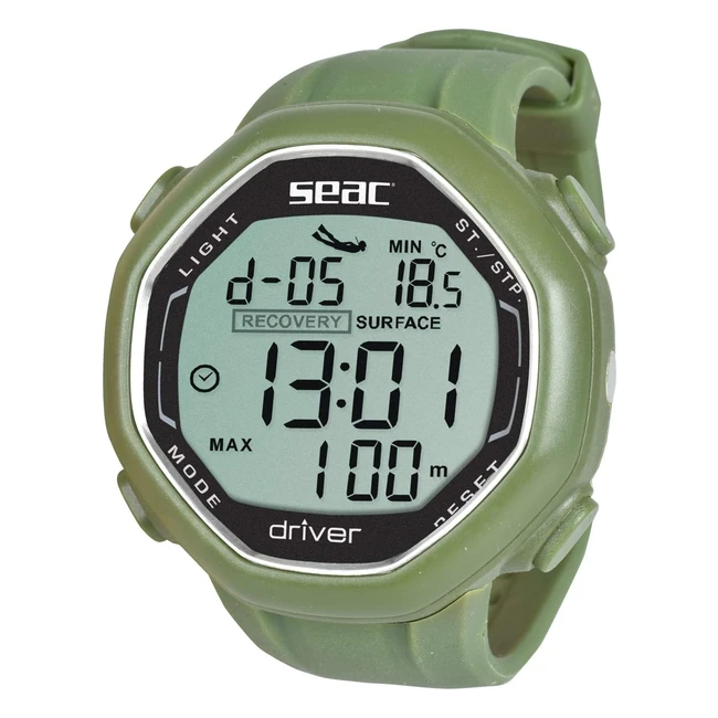 SEAC Unisexs Driver Wristmount Freediving Computer - Dive, Ascent Speed, Temperature, Dive Time, Surface Time