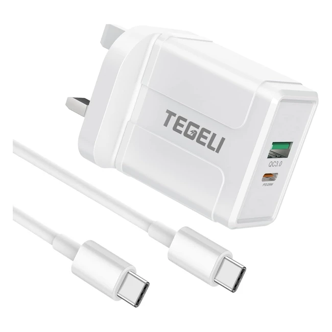 Samsung Fast Charger Plug and Cable - Super Fast Charging - Galaxy S20/S21/S22/A Series - Ref: 25W