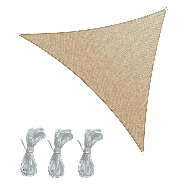 Voile dombrage triangulaire beige 3x3x3 m - Rebecca Mobili