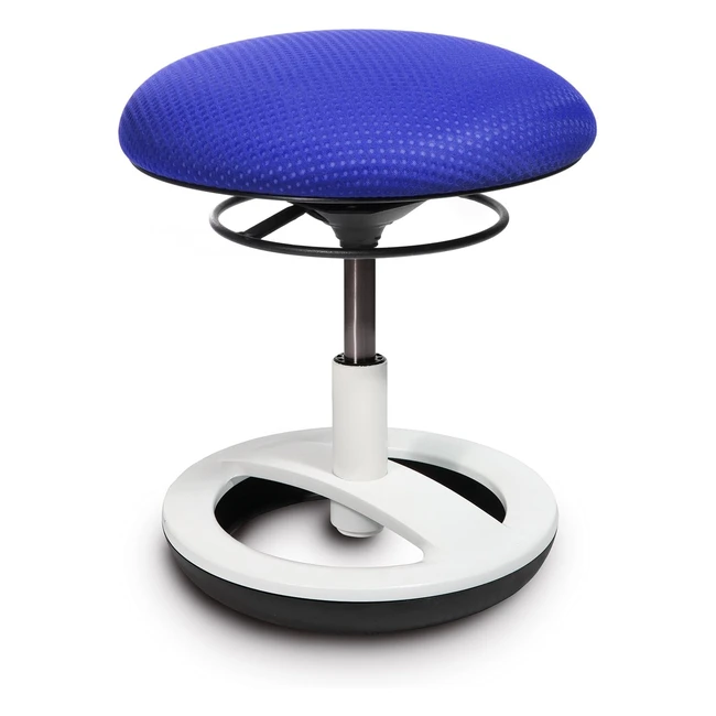 Topstar Sitness Bobby Kinderhocker mit Fußring, Aluminium lackiert weiß, Stoffbezug, SU83BR0