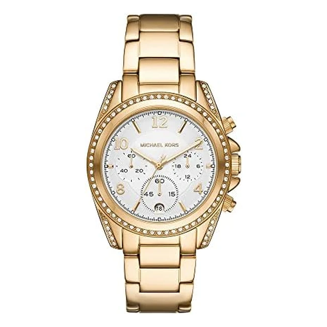 Michael Kors Damenuhr Blair Chronograph Edelstahluhr 39mm - Referenznummer XYZ - Wasserdicht bis 100m