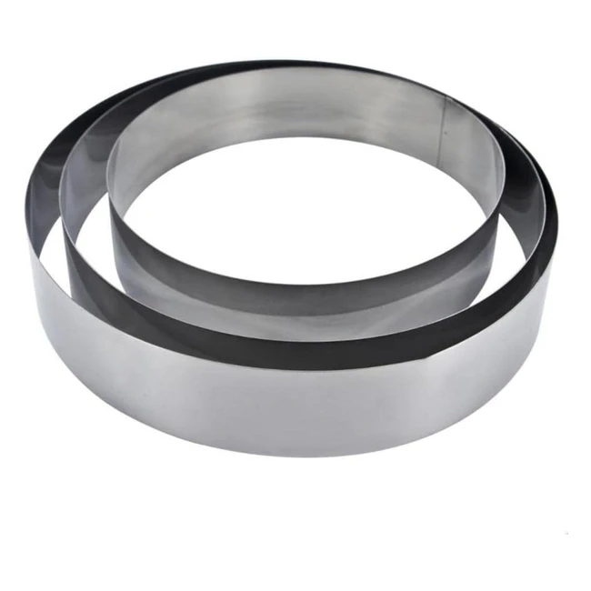 Cadre pâtissier rond inox argent 3 pcs - Lily Cook KP5350